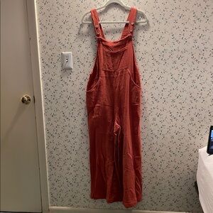 Lulu’s Orange Overall Style Jumpsuit